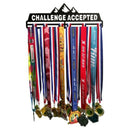 Challenge Accepted Sport Medal Hanger Holder Medal Display Rack Home Organizer Decorations