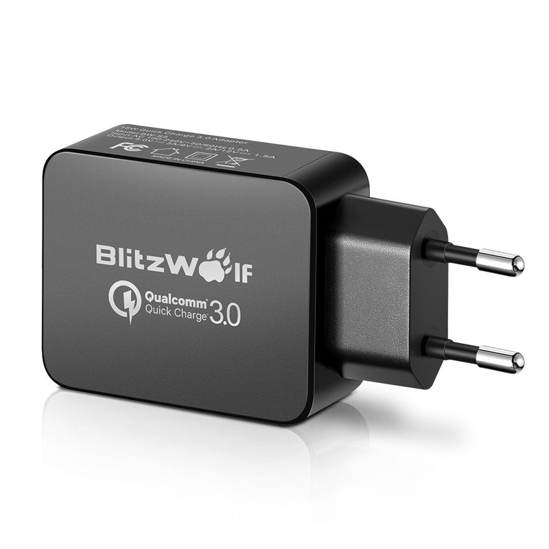 [Qualcomm Certified BlitzWolf BW-S5 QC3.0 18W USB Charger EU Adapter With Power3S Tech