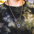 Fashion Pendant Necklace Geometric Shield Stainless Steel Chain Charm Necklace Jewelry for Men