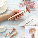 Electric Ultrasonic Vibration Facial Massager Red LED Light Skin Wrinkles Removal Machine Beauty Instrument