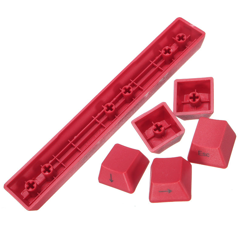 ESC Spacebar Direction Key OEM Profile PBT Side Printed Keycaps Black and Red