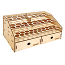 Wooden Pigment Bottle Storage Organizer 15/80 Holes Color Paint Ink Brush Stand Rack Modular Holder