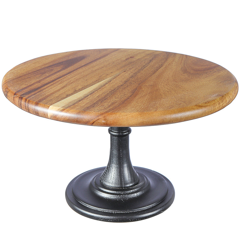 Round Cake Stand Pedestal Dessert Food Display Wedding Party Holder Wood Decorations 3 Sizes