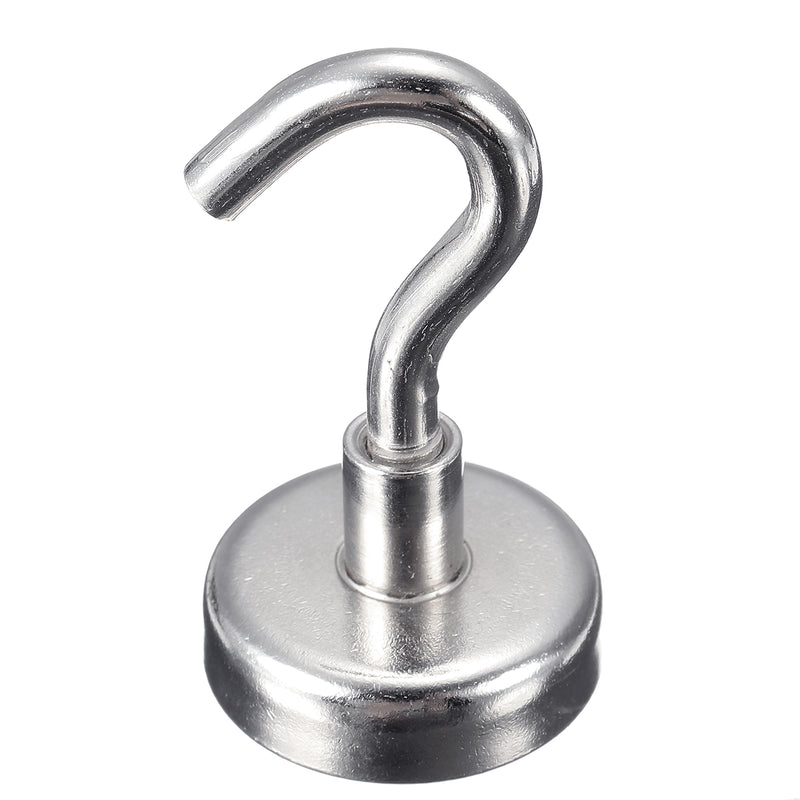 6pcs 25mm Rare Earth Neodymium Magnet 22kg Magnetic Hanging Hooks Holder