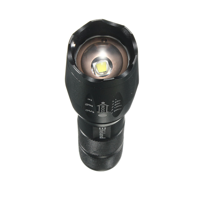 Tactical 90000LM T6 LED Flashlight Zoomable Torch Lamp 18650 Batt Charger Kit Set