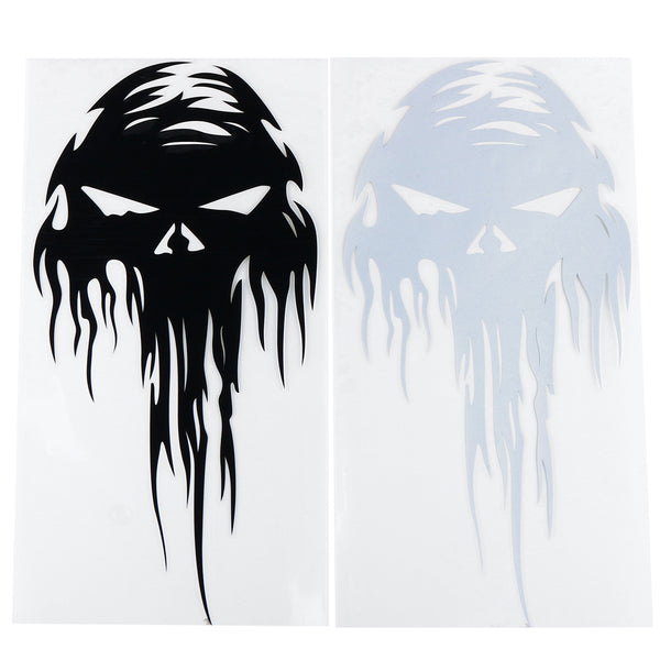 11.75x 6inch Universal Car Motorcycle Bike Drip Skull Gas Tank Decal Sticker