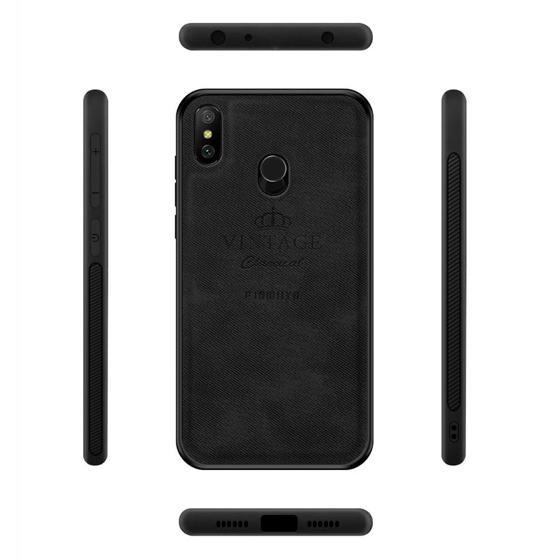 MOFI PINWUYO Shockproof PU Leather Soft TPU Back Cover Protective Case for Xiaomi Redmi Note 6 Pro