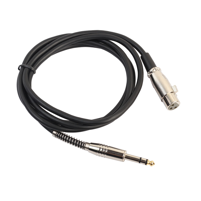 REXLIS 1/ 1.8/ 3M  3-Pin Male To Mono Shielded Microphone Audio Cable