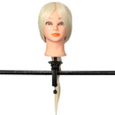 30% Blonde Real Human Hair Training Hairdressing Head Mannequin Clamp Holder