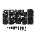 Suleve M3NH1 M3 Nylon Screw Black Hex Screw Nut Nylon PCB Standoff Assortment Kit 300pcs
