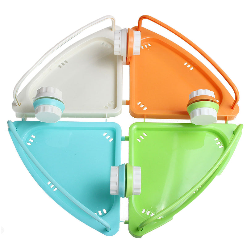 Bathroom Corner Shelf With Suction Cup Rack Organizer Cup Storage Wall Basket