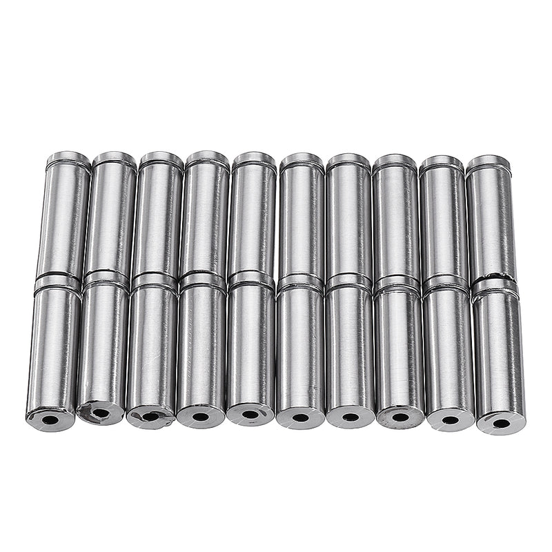 20Pcs/Set 16mm Stainless Steel Advertisement Nails Stone Wall Mount Glass Sign Standoff Bolt Pin Fixing Screw Kits for Artwork Sign Displaying