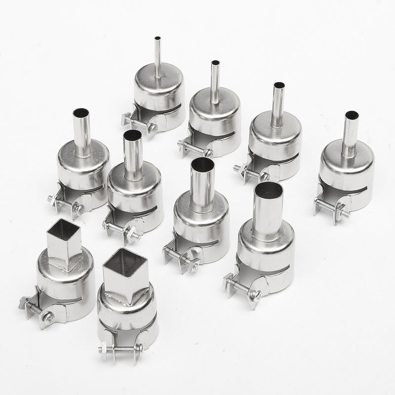10pcs 3/4/5/6/7/8/10/12mm Heat Gun Nozzles Heat Air Guns Nozzle for 850 Hot Air Soldering Station