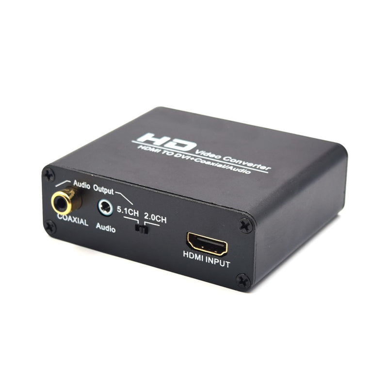 NK-X5 HD to DVI Converter With Sound Coaxial Out 3.5 Audio Switcher For Hd Video