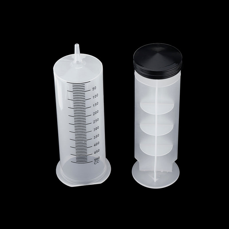 500ml Plastic Syringe with 1m Tubing for Refilling and Measuring Liquids Industrial Glue Applicator