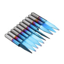 Drillpro 10pcs 0.1-0.7mm 20 Degree Engraving Bit Blue Nano Coated Carbide Flat Bottom PCB Engraving Bit CNC Router Tool