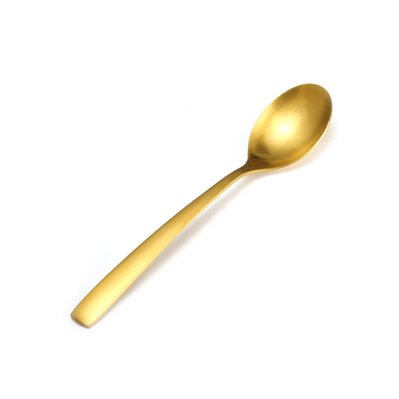 KCASA KC-FL80 Stainless Steel Yellow Gold Flatware Dinnerware Cutlery Fork Knife Spoon Tableware Set