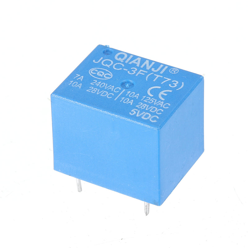 5Pcs QIANJI JQC-3F(T73)-5VDC 12VDC T73 5V 12V 10A 5Pin Relay Module