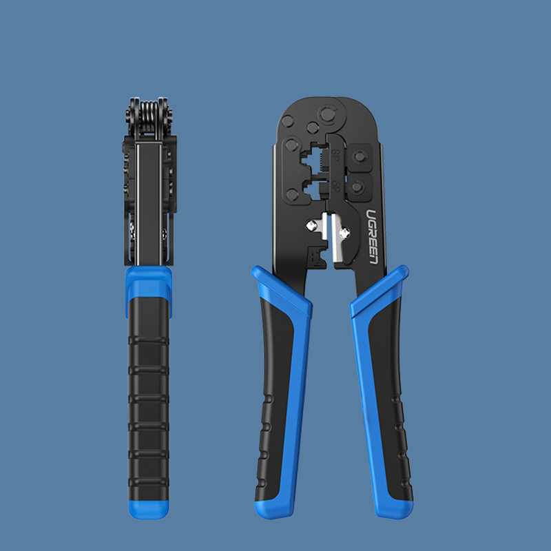UGREEN ZJ307 RJ45 Cat6 Cat7 4/6/8P Crimper Plier Multi-function Cable Clamp Stripper Pressing Trimming Cable Clamp Plier