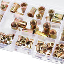 Suleve MXZN8 93Pcs Mixed Steel Rivet Nut Rivnuts Blindnuts Nutserts M3-M10 Nut Insert Rivet Assortment Kits
