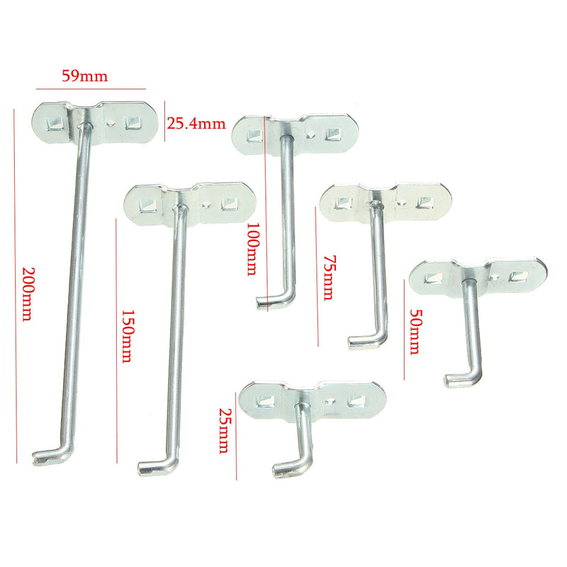 Strong Steel Slotted Storage Panel Pegboard Hook Assortment Hanger