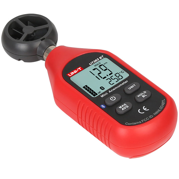UNI-T UT363BT bluetooth Mini Wind Speed Meter Digital Pocket Size Anemometer Measurement Thermometer
