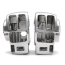 Chrome Switch Housing Cover Caps for Harley 883 XL1200 Road King/Electra Glide