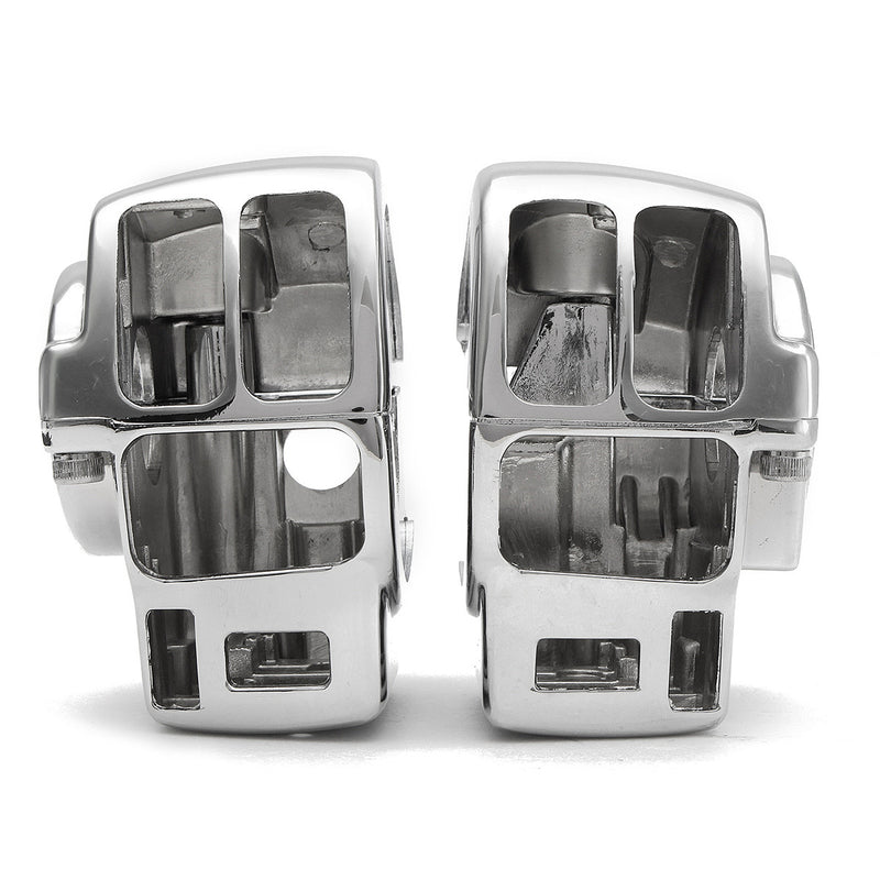 Chrome Switch Housing Cover Caps for Harley 883 XL1200 Road King/Electra Glide