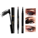 Eyes Makeup Set Liquid Eyelashes Mascara Double Head Eyebrow Pencil Long Lasting Waterproof