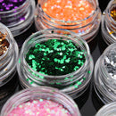 12 colors Hexagon Glitter powder1mm Set for 3D nail Art
