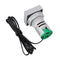 5pcs Mini Crystal Film Square Green LED Digital Thermometer Signal Light AC 50-380V 220V Temperature Meter Indicator Range -20-200 with 1m Sensor