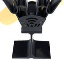 2 Blade 210CFM Aluminum Heat Powered Stove Fan Low Noise Wood Log Fireplace Burner Eco Fan Heating Circulation