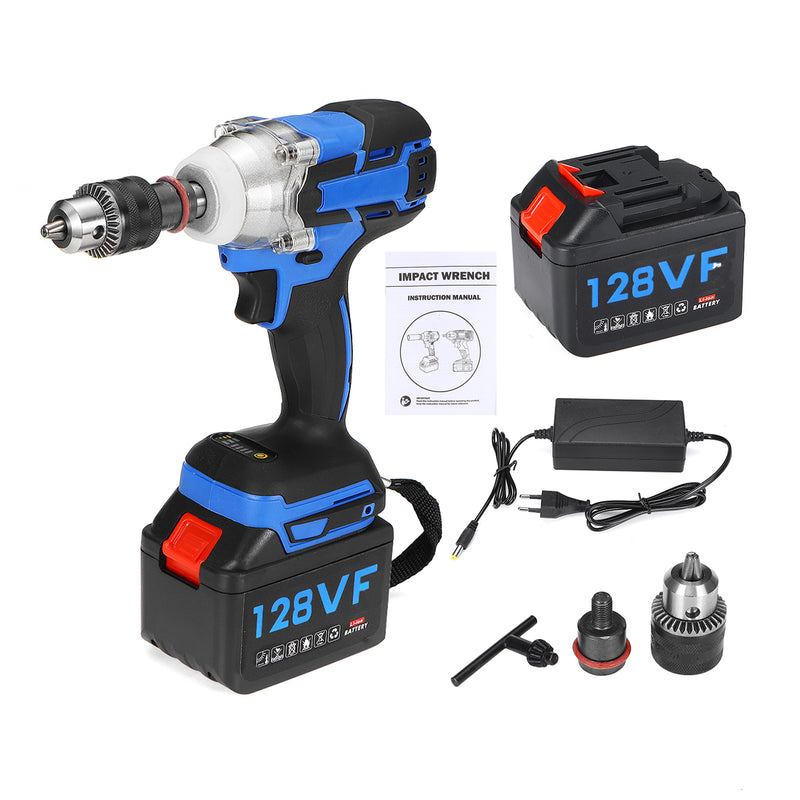 128VF 520N.m Max Cordless Electric Impact Wrench Brushless 19800mah Li-Ion Hight Torque Drill Driver