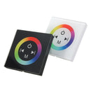 DC12-24V Black/White Glass Touch Panel Controller Dimmer Wall Switch Ring Full-Color Controller