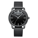BIDEN 0114 Waterproof Business Style Men Wrist Watch Stainless Steel Band Quartz Watch