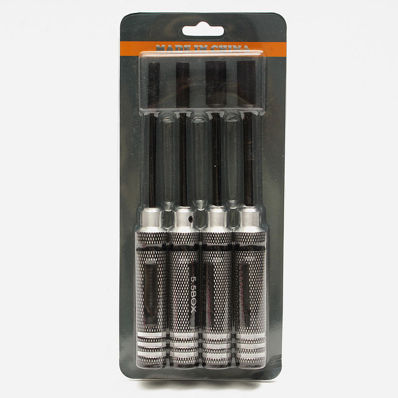 DANIU 4pcs Metal 4.0/5.5/7.0/8.0mm Hex Screwdriver Tools NUT Key Socket Screwdriver Wrench  Set