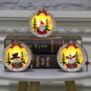 Luminous Christmas Wooden Ornament LED Light Santa Claus Deer Decor Lamp Xmas Decorations