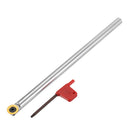 Drillpro Wood Turning Tool with Titanium Coated Wood Carbide Insert Cutter Round Shank Woodworking Tool / Aluminum Alloy Handle