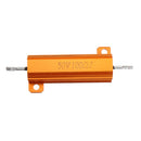 RX24 50W 100R 100RJ Metal Aluminum Case High Power Resistor Golden Metal Shell Case Heatsink Resistance Resistor