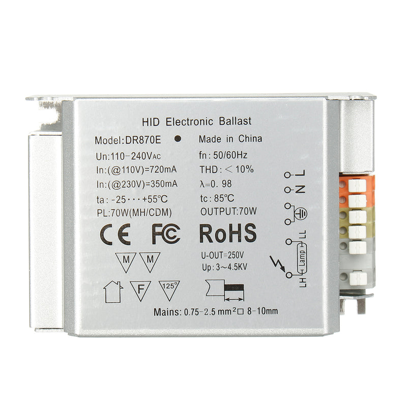 70W AC 110V-240V Electronic Ballast for Quartz & Ceramic Metal Halide Lamp & High Pressure Mercury Lamp