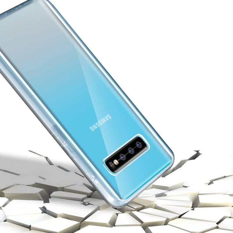 Full Body Clear Touch Screen Protective Case+3D Tempered Glass Screen Protector For Samsung Galaxy S10