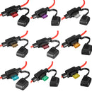 3pcs 200mm 14 Gauge ATC Fuse Holder In Line AWG Wire + 6PCS 11mm Car Blade Fuses