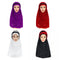 Women Girls Mask Hijab Lace Scarf Islamic Amira Headwear Shawls Headwraps