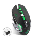 HXSJ M70GY 2400DPI 2.4G 6D Colorful Backlit Wireless Rechargeable Gaming Mouse for Anne Pro 2 Laptop Computer PC