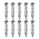 10pcs M4 x 32 Plasterboard Cavity Wall Anchor Heavy Duty Hollow Metal Plug Fixing Screw