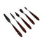 5 Pcs/Set Stainless Steel Oil Painting Scrapers Palette Scraper Wood Handle Oil Painting Shovel Art Supplies