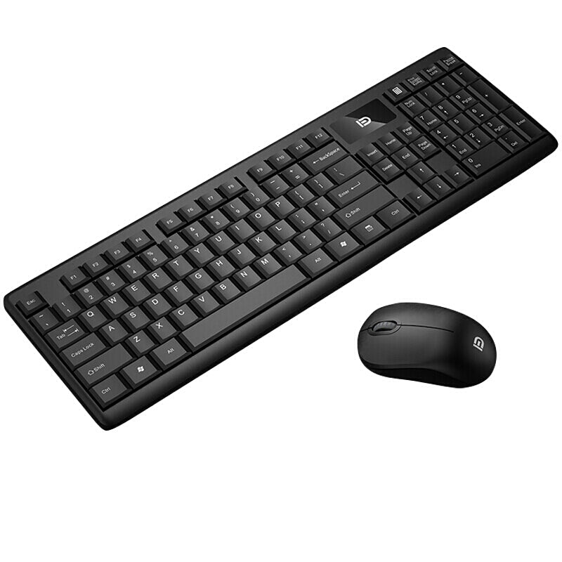 FD IK1600 2.4GHz Wireless Keyboard & Mouse Combo Set 104 Keys Silent Keyboard 1600DPI Mouse with USB Receiver for Computer Laptop PC