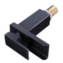 Oil Rubbed Square Faucet Bathroom Single Tap Basin Waterfall Spout Sink Mixer