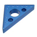90 Degrees Aluminum Alloy Height Ruler Metric Inch Woodworking Triangular Ruler Measuring Ruler