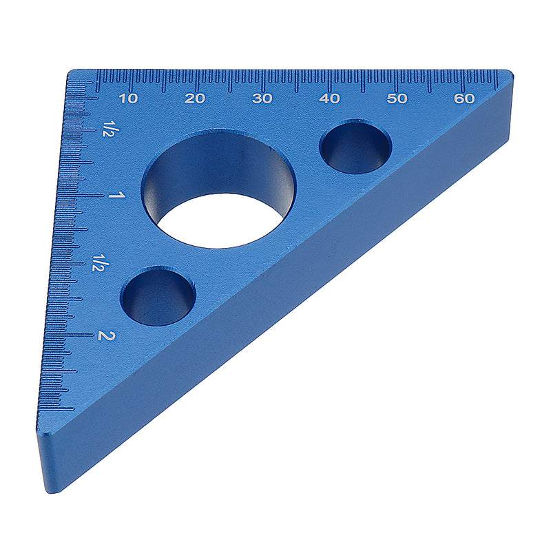 90 Degrees Aluminum Alloy Height Ruler Metric Inch Woodworking Triangular Ruler Measuring Ruler